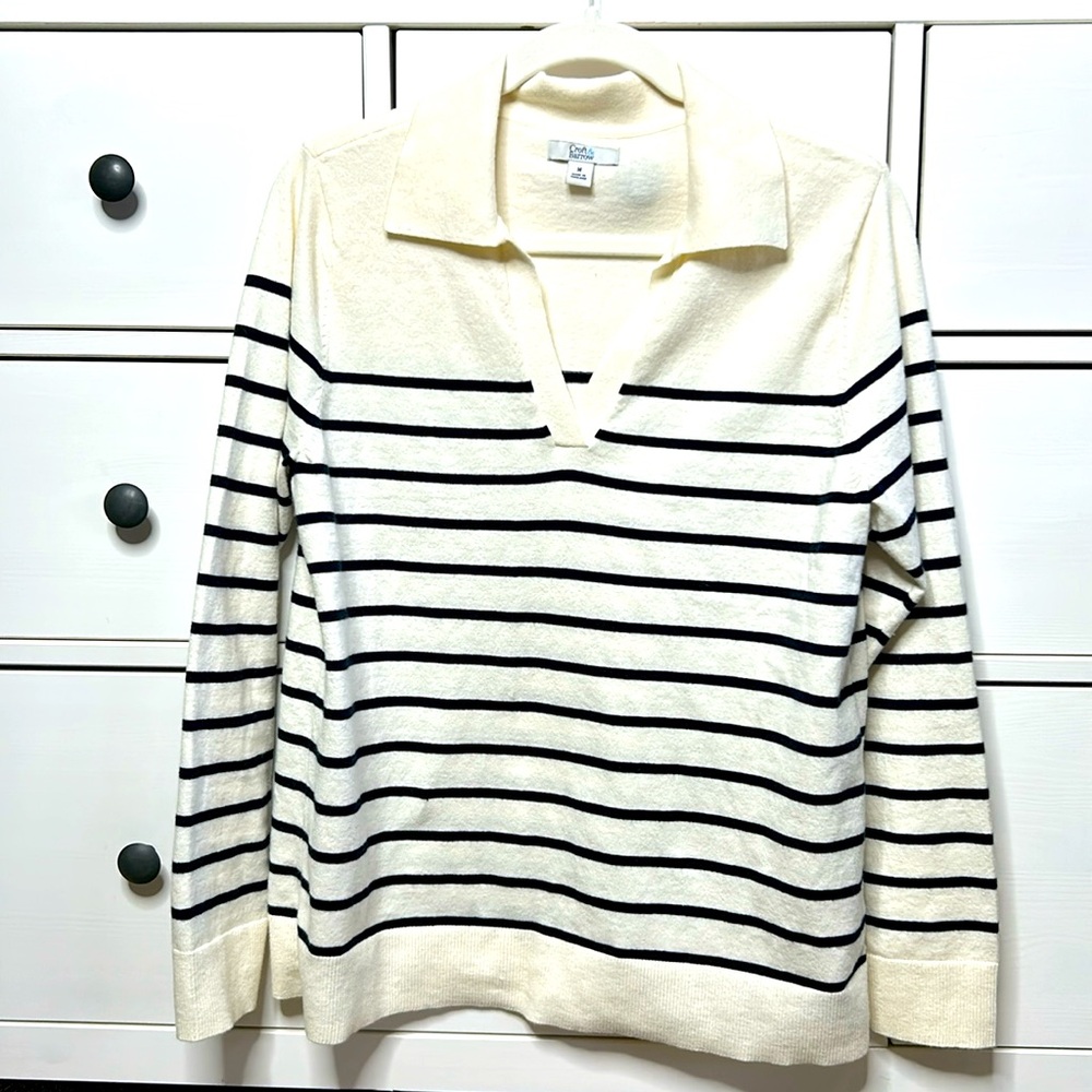 Relaxed Collard Sweater- Croft & Barrow - Size M